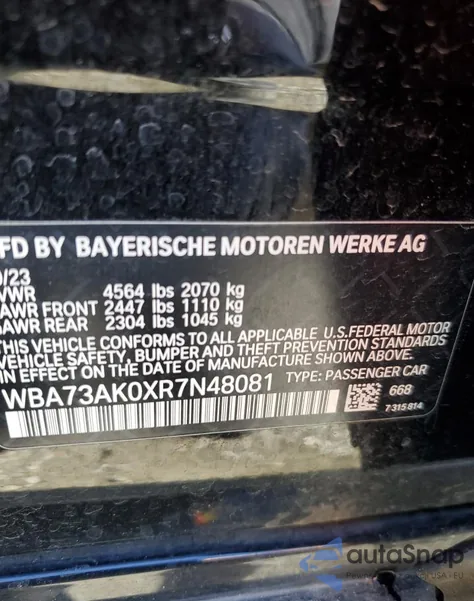 WBA73AK0XR7N48081